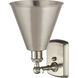 Ballston Cone LED 8 inch Brushed Satin Nickel Sconce Wall Light
