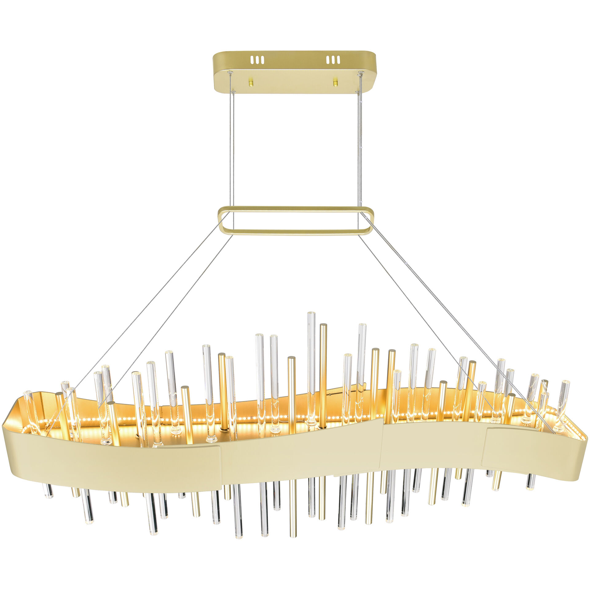 Millipede LED 40 inch Satin Gold Island/Pool Table Light Ceiling Light