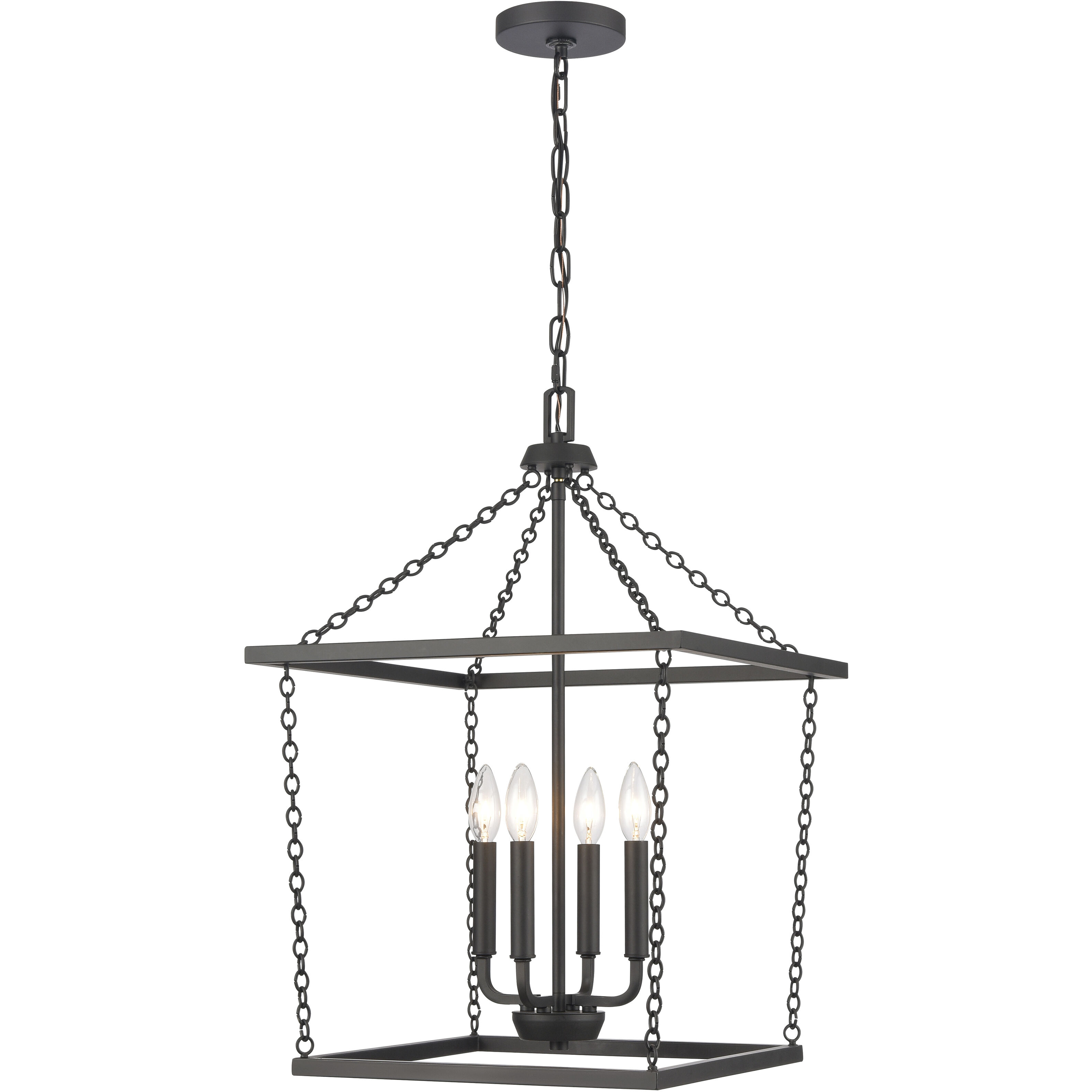 Emmett 4 Light 17 inch Matte Black Pendant Ceiling Light