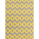 Frontier 132 X 96 inch Bright Yellow, Dark Brown Rug