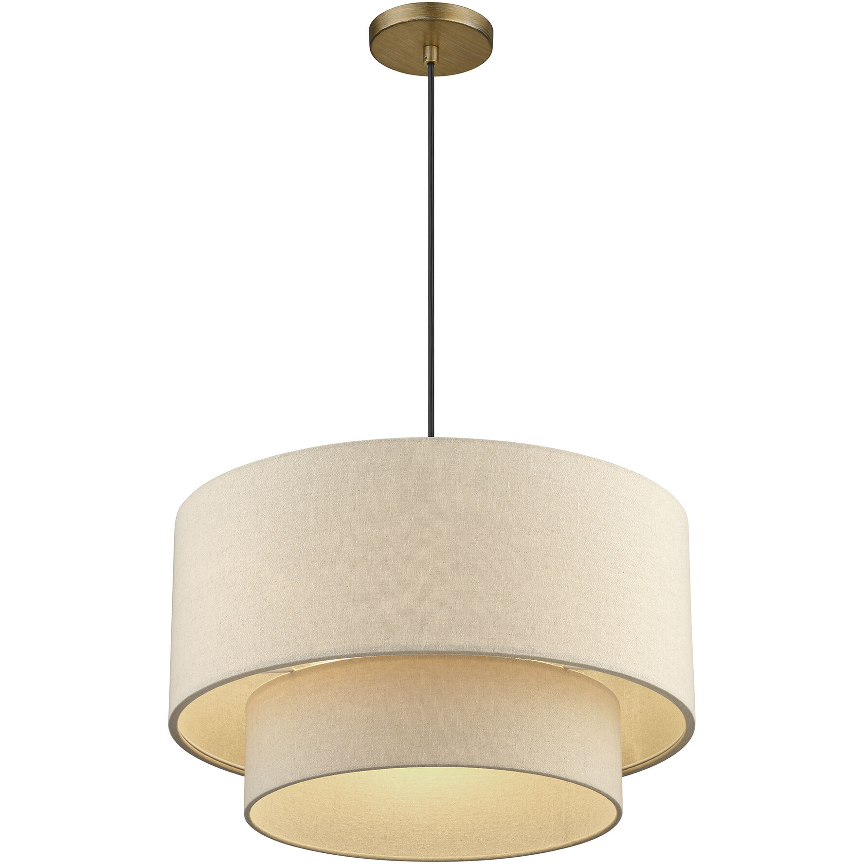 Bellingham 3 Light 20 inch Antique Gold Leaf Pendant Ceiling Light