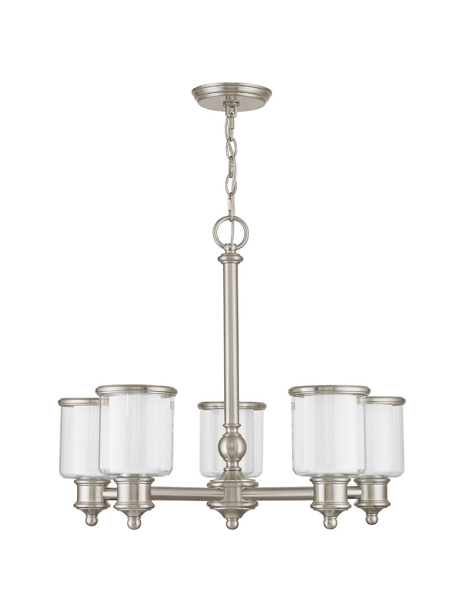 Middlebush 5 Light 25 inch Brushed Nickel Chandelier Ceiling Light