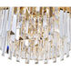 Deco 4 Light 16 inch Medallion Gold Down Chandelier Ceiling Light