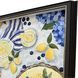 Summer Picnic Blue and White and Yellow Framed Art