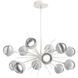 Cabochon LED 40.5 inch Salt White with White Marble Chandelier Ceiling Light in 3000K LED, Clear, Startburst