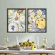 Summer Picnic Blue and White and Yellow Framed Art
