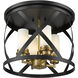 Malcalester 4 Light 15.75 inch Matte Black and Olde Brass Flush Mount Ceiling Light
