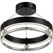 Grande Illusion LED 13.25 inch Coal with Polished Nickel Pendant Ceiling Light