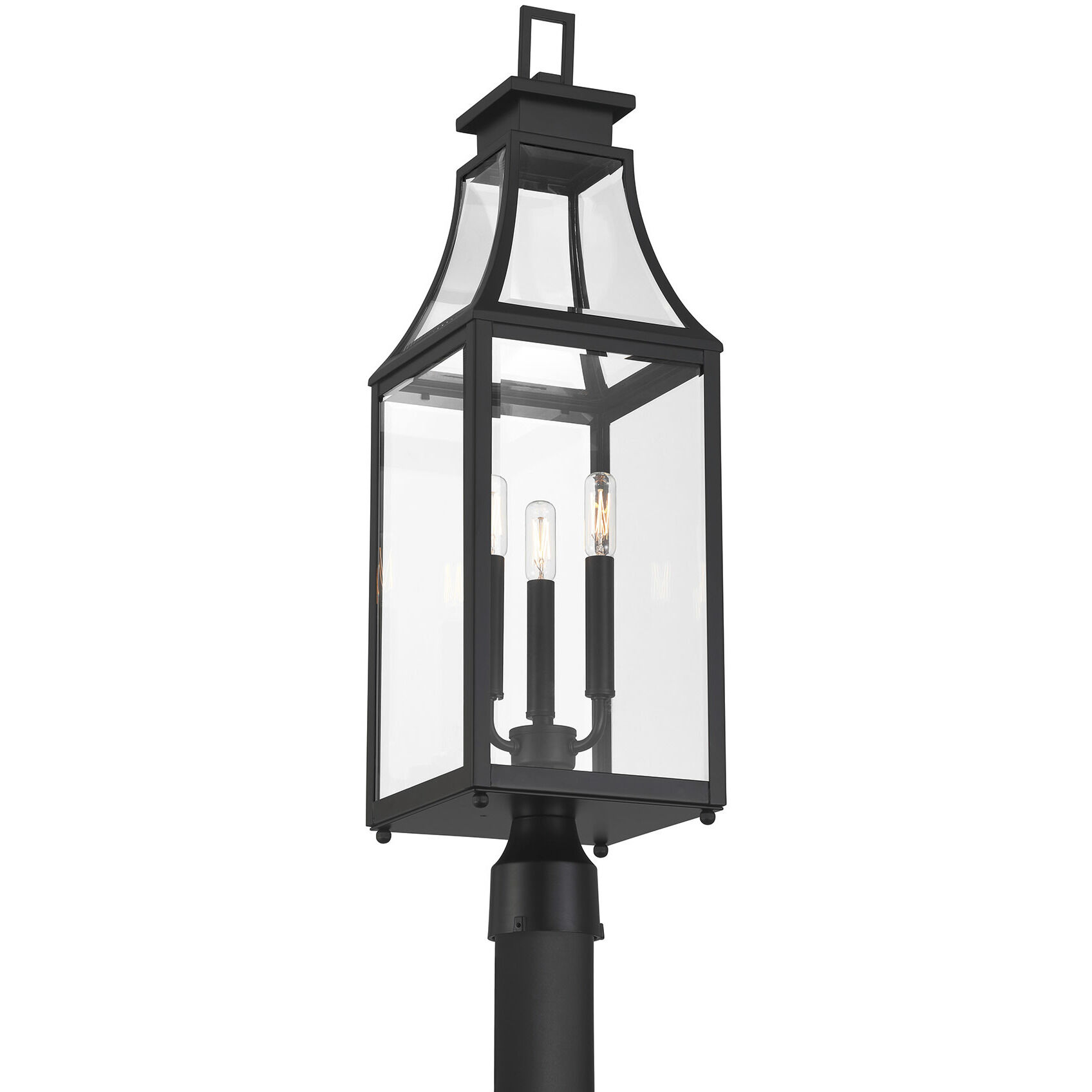 Emery 3 Light 29.25 inch Matte Black Outdoor Post Lantern