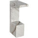 Aero 30 X 17.5 inch White Marble Side Table