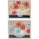 Bouquet Still Life Red and Green and Pink and Yellow Framed Art