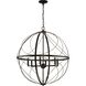 Gerald Ave 6 Light 28 inch Antique Bronze Pendant Ceiling Light