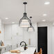 Evensong LED 15.75 inch Matte Black Pendant Ceiling Light