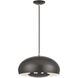 Domma 3 Light 17 inch English Bronze with Antique Brass Accents Pendant Ceiling Light