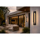 Zurich 21 inch Matte Black Outdoor Wall Sconce in 3.5" D x 4.5" W x 21" H, EVOLV