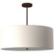 EVOLV 24 inch Dark Bronze Pendant Ceiling Light in White, Incandescent, Classic Family
