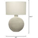 Moon 29.5 inch 100 watt Speckled Cream Glaze Table Lamp Portable Light, Inline