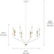 Armand 8 Light 26.25 inch White Chandelier Ceiling Light, Medium