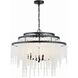 Poppy 6 Light 26.5 inch Matte Black Chandelier Ceiling Light in Matte Black and Forged Bronze