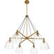 Sommersby 6 Light 36 inch Legacy Brass and Matte Coal Chandelier Ceiling Light