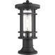 Jordan 1 Light 16.75 inch Black Outdoor Pier Mounted Fixture