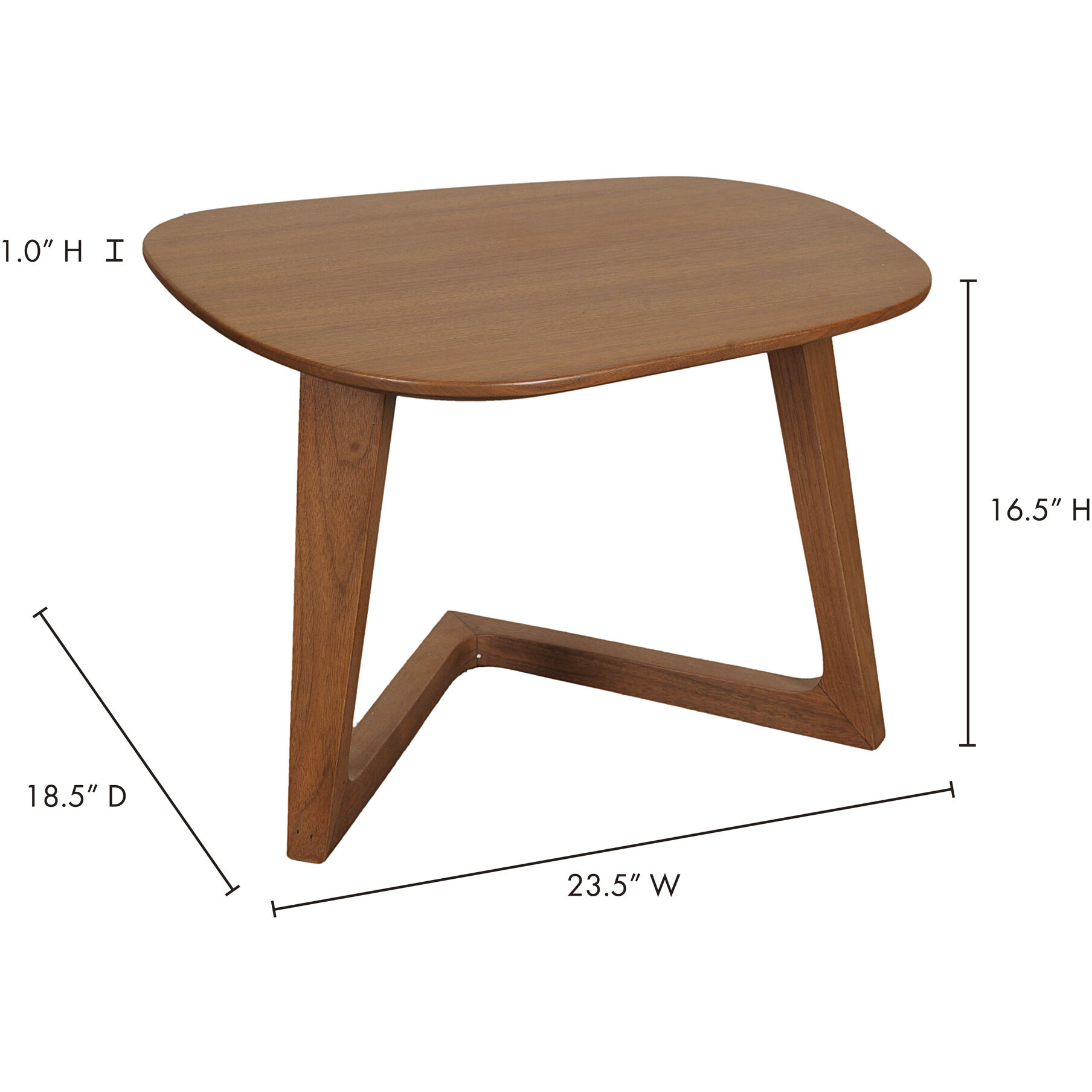 Godenza 24 X 19 inch Brown End Table
