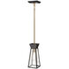 Lucian LED 5 inch Black and Brushed Brass Pendant Ceiling Light