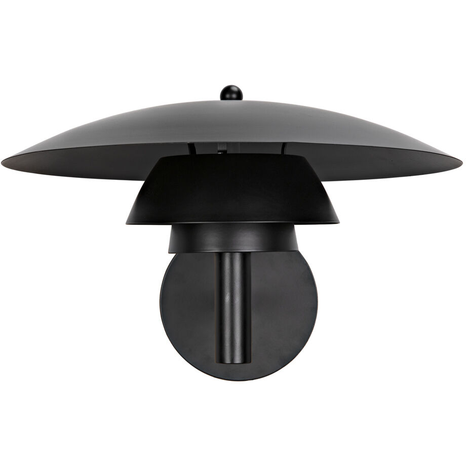 Caprese 1 Light 10 inch Matte Black Sconce Wall Light