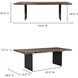 Howell 94 X 38 inch Natural Dining Table
