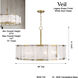 Veil 10 Light 36 inch Legacy Brass Pendant Ceiling Light