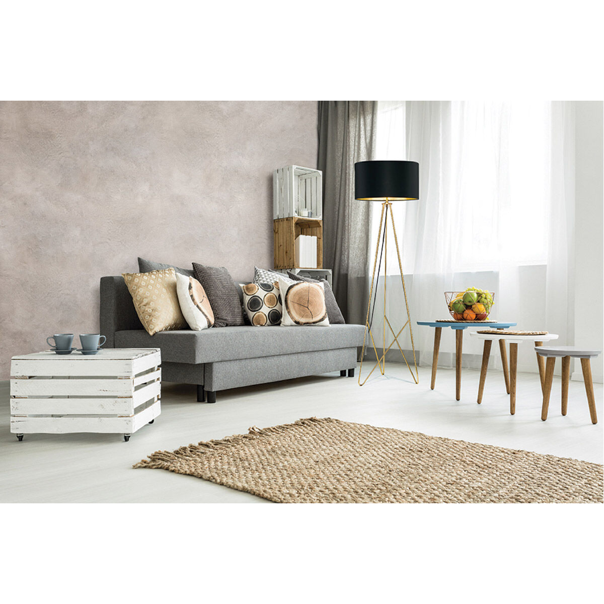 Camporale 60.63 inch 12.00 watt Gold Floor Lamp Portable Light