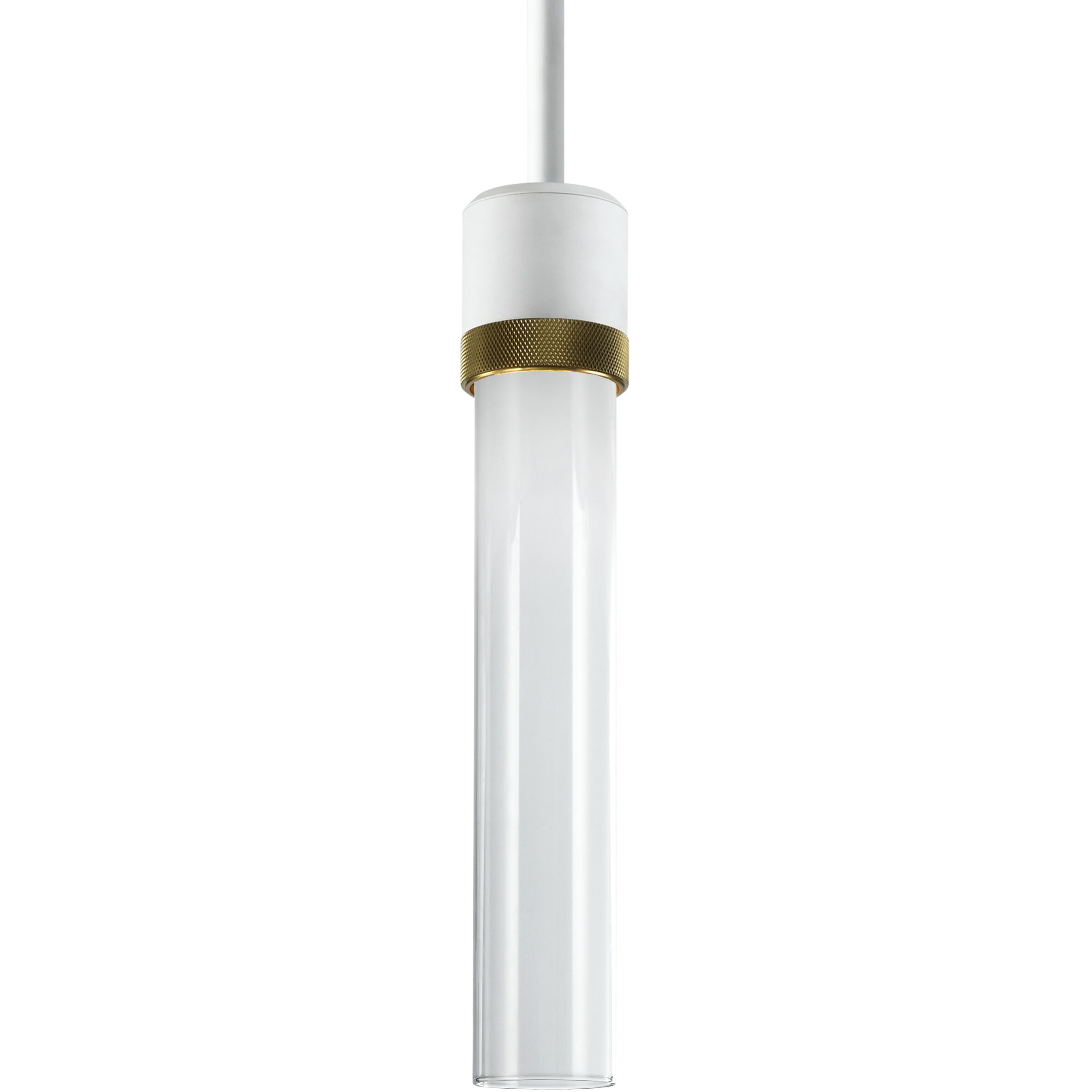 Zigrina 1 Light 5.13 inch Matte White with Aged Brass Pendant Ceiling Light