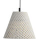 Clarus Pendant Ceiling Light in White Sandstone Cement
