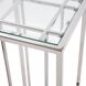Echo 36 X 14 inch Polished Stainless Steel Pedestal Table