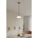 Halwynd LED 15 inch Legacy Brass Convertible Pendant/Semi-Flush Ceiling Light