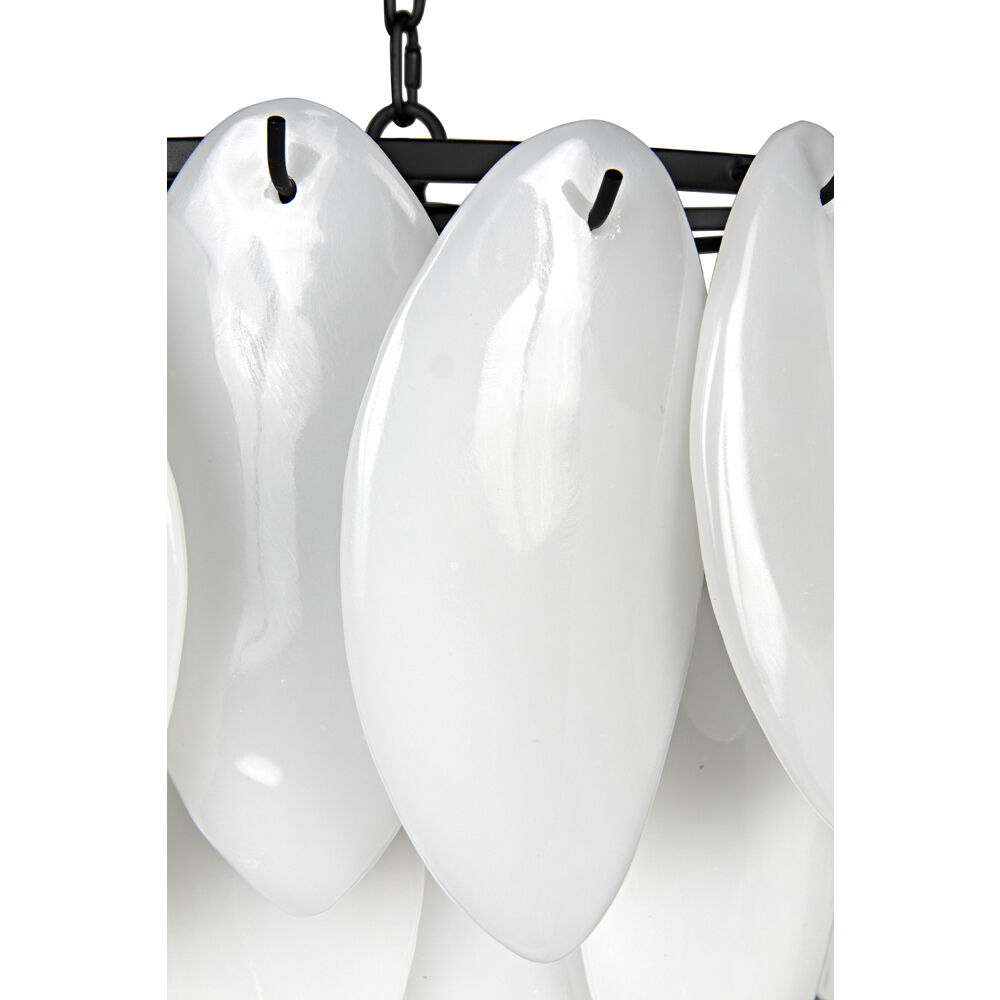 Lotus 4 Light 27 inch Matte Black Chandelier Ceiling Light, Large