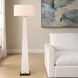 Rosin 66.25 inch 150 watt Frosted White Acrylic with Antique Brass and Black Floor Lamp Portable Light