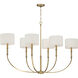 Molvene 6 Light 48 inch Legacy Brass Linear Chandelier Ceiling Light