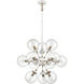 Boudreaux 12 Light 25 inch Matte White with Satin Brass Chandelier Ceiling Light