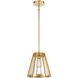 Open Louvers 1 Light 10 inch Champagne Gold Pendant Ceiling Light