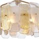 Strata 6 Light 23.75 inch Lacquered Gold Semi Flush Ceiling Light