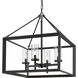 Smyth 21 inch 60.00 watt Matte Black Chandelier Ceiling Light in Clear Glass