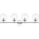 Ingrid 4 Light 33 inch Chrome Bath Sconce Wall Light