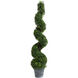 Spiral Boxwood Green/Weathered Grey Faux Plant