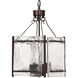 Glenn 4 Light 14 inch Bronze and Oil Rubbed Bronze Chandelier Ceiling Light, Small