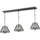 Iuka 9 Light 55 inch Bronze Linear Chandelier Ceiling Light in Bronze Steel