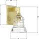 Gregory Bath Sconce Wall Light in Aged Brass