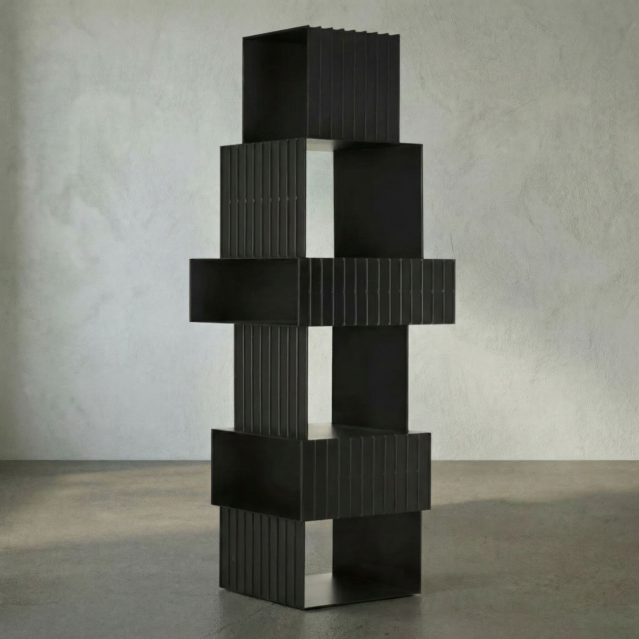 Fujimoto Matte Black Bookcase