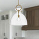 Alora Mood Waldo 1 Light 18 inch Aged Gold Pendant Ceiling Light in Clear Glass