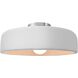Radiance Collection - Spire LED 16 inch Gloss White and Brushed Nickel Semi-Flush Ceiling Light in Dedicated LED, 16W x 6.5H, Form+Finish+Function